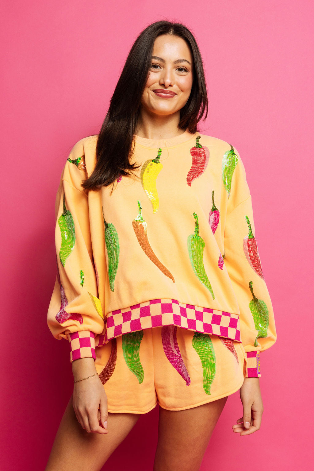 QOS Coral Chili Pepper Sweatshirt