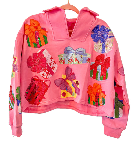 QOS Pink Presents Sweatshirt