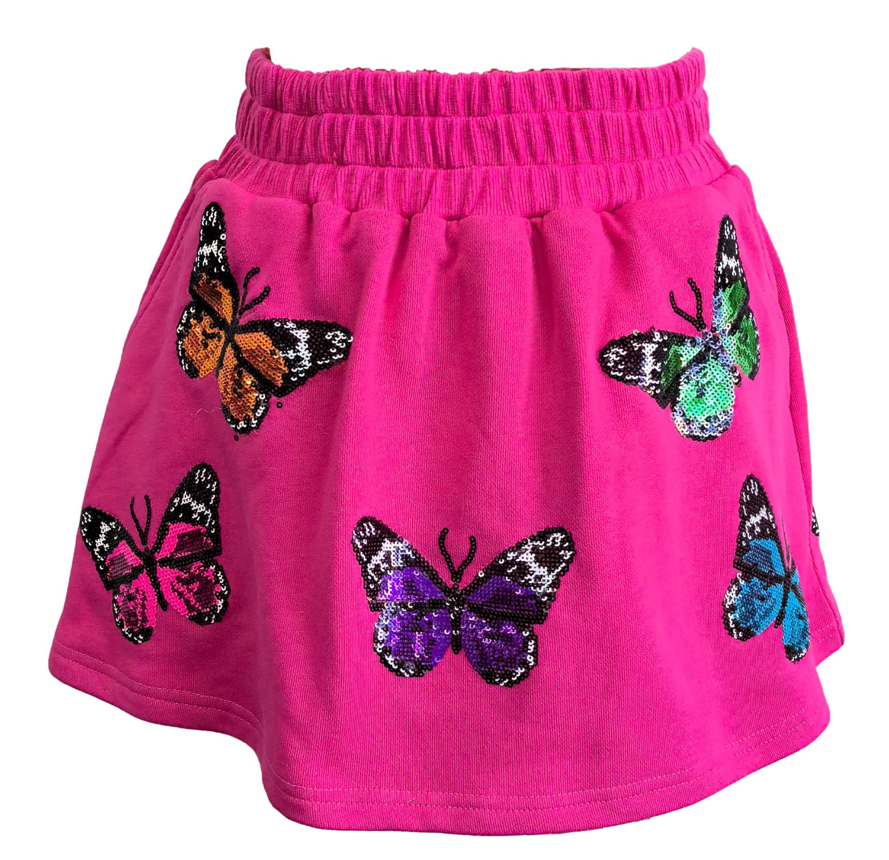 QOS Hot Pink Butterfly Skort