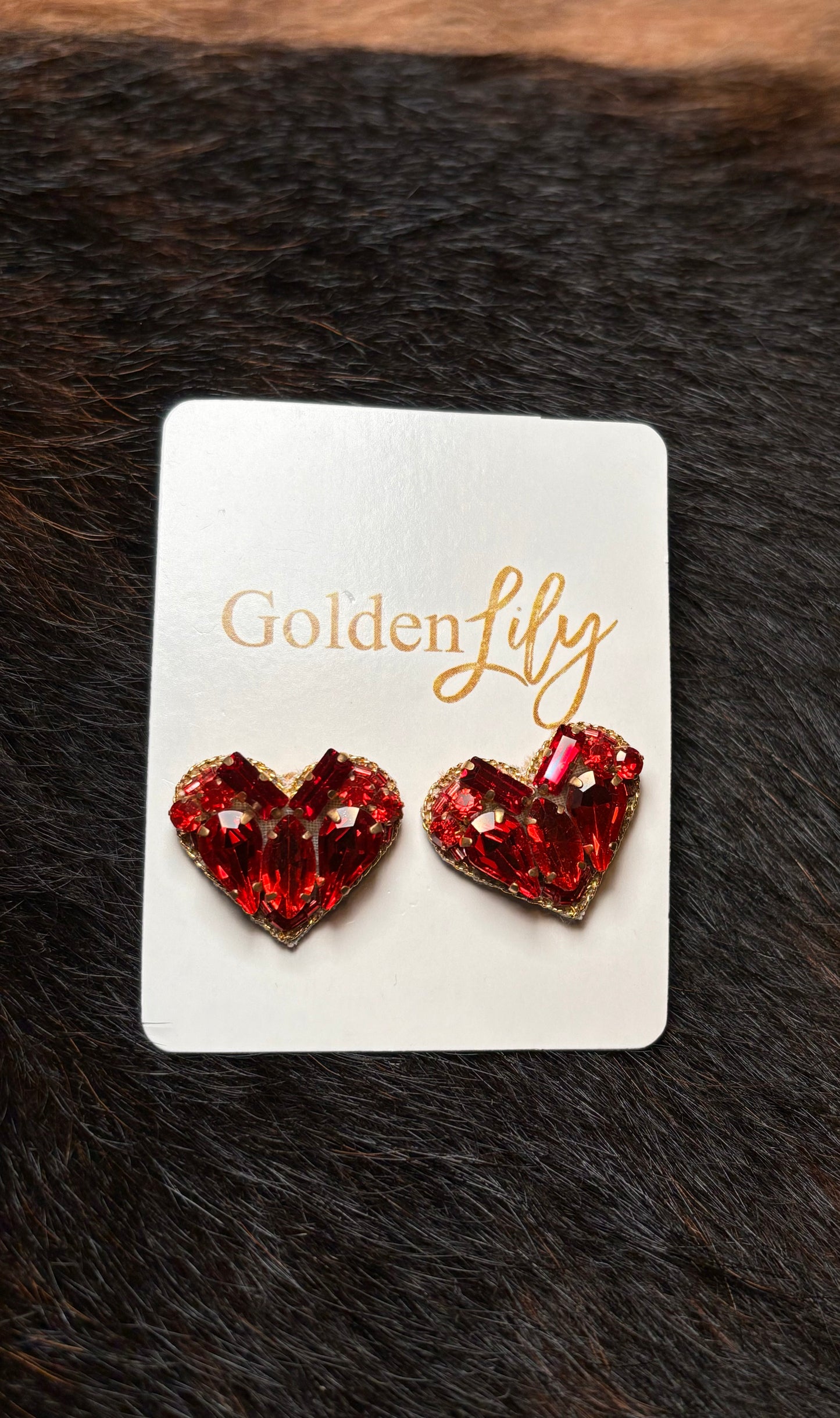 Red Rhinestone Earrings