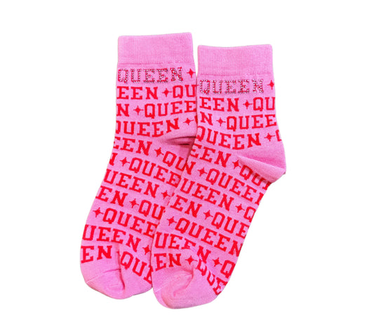 QOS Pink Queen Socks