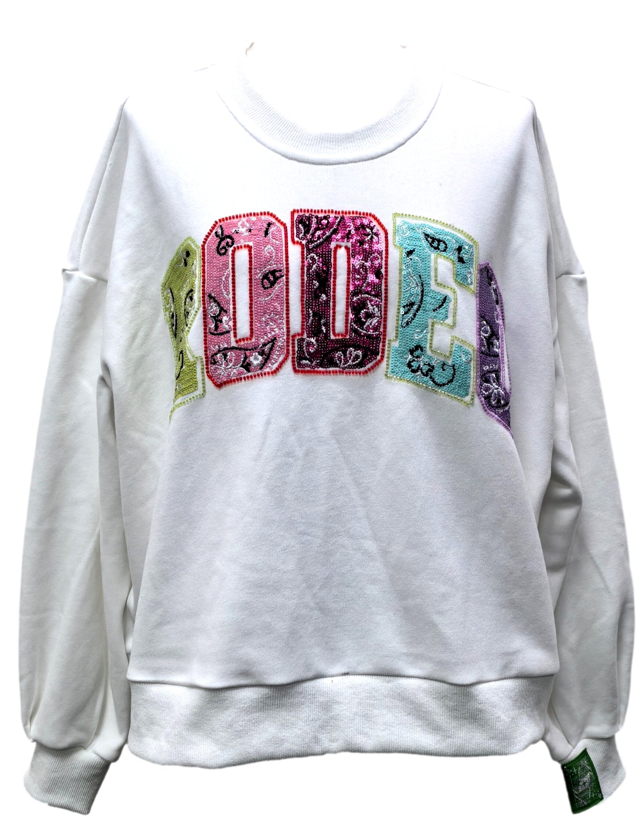 QOS White Rodeo Sweatshirt