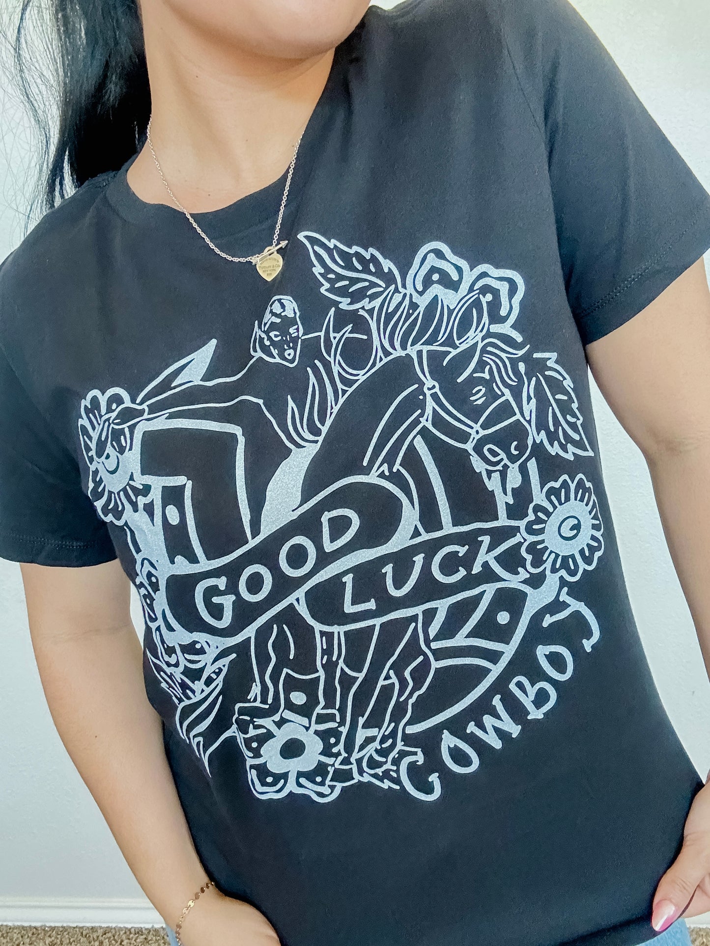 Rodeo Quincy Good Luck Cowboy Tee